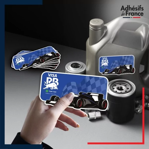 autocollant petit format Formule 1 - Ecurie F1 - Visa Cash App RB