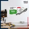 Adhésif grand format Formule 1 - Circuit F1 de Djeddah avec drapeau d'Arabie Saoudite