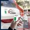 autocollant petit format Formule 1 - Circuit F1 de Monza avec drapeau d'Italie