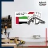 Adhésif grand format Formule 1 - Circuit F1 de Yas Marina avec drapeau d'Abou Dabi