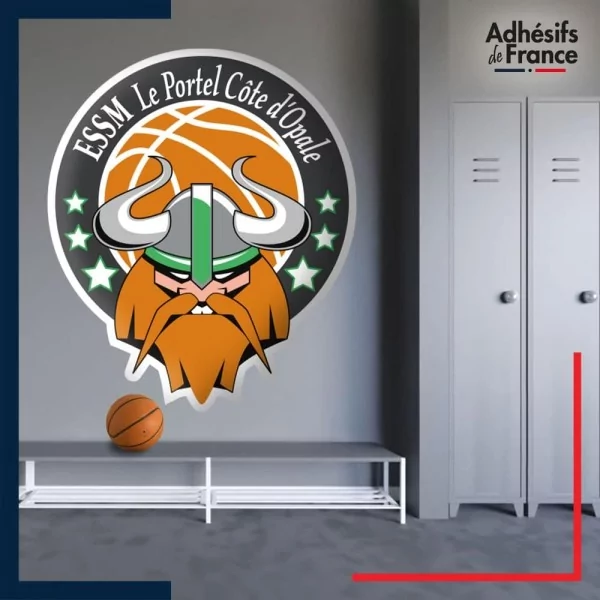 Adhésif grand format écusson basket - ESSM Le Portel Côte d'Opale