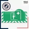 Adhésif sol antidérapant certifié indice R10 / DIN 51130 avec visuel pictogramme Douche de sécurité