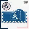 Adhésif sol antidérapant certifié indice R10 / DIN 51130 avec visuel pictogramme Passage piéton