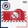 Adhésif sol antidérapant certifié indice R10 / DIN 51130 avec visuel pictogramme Stockage interdit