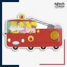 Sticker Peppa Pig - Peppa dans camion pompier