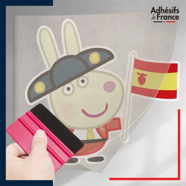 stickers sous film transfert Peppa Pig - Richard Rabbit Espagne