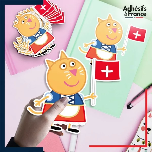 autocollant petit format Peppa Pig - Candy Cat Suisse