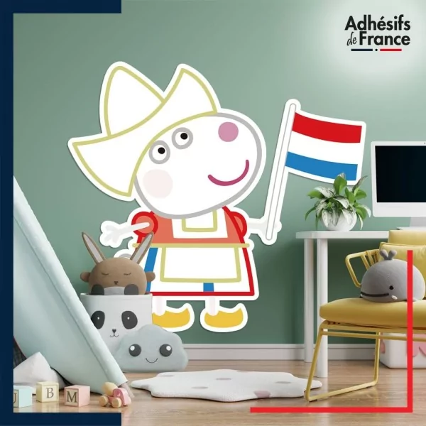 Adhésif grand format Peppa Pig - Suzy Sheep Pays-Bas