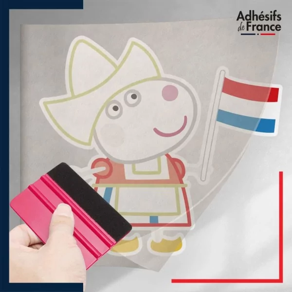 stickers sous film transfert Peppa Pig - Suzy Sheep Pays-Bas