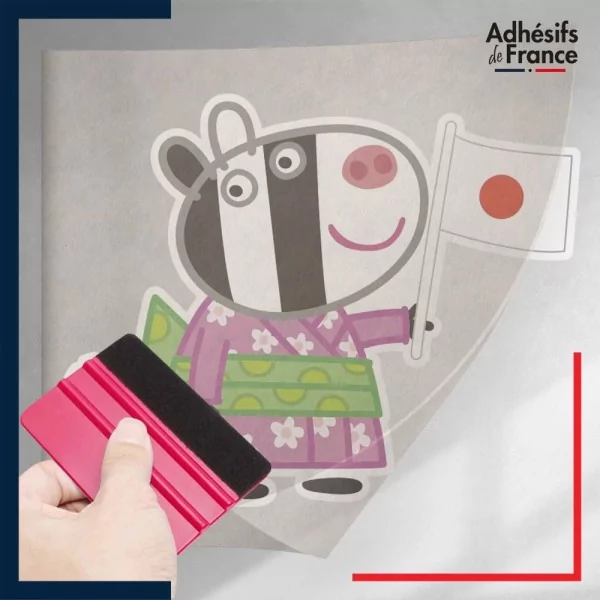 stickers sous film transfert Peppa Pig - Zoé Zebra Japon