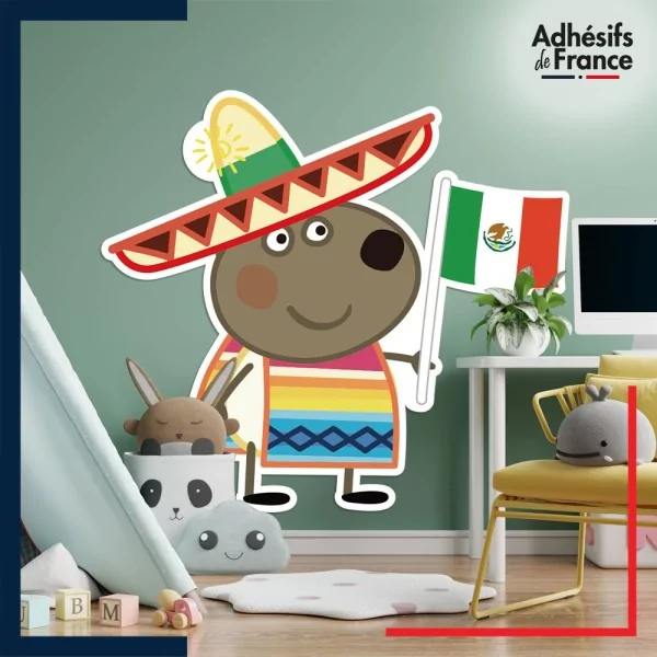 Adhésif grand format Peppa Pig - Dany Dog Mexique
