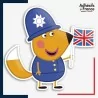Sticker Peppa Pig - Freddie Fox Angleterre