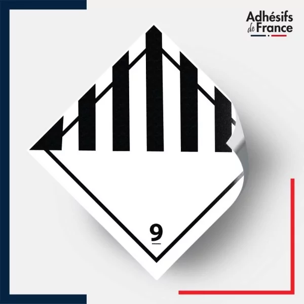 étiquettes adhésives ADR Transport de matières dangereuses - Classe 9 -  Matières Objets Dangereux