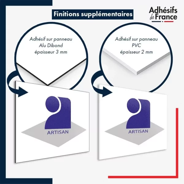 plaque pvc ou aluminium logo Label Qualité Artisan
