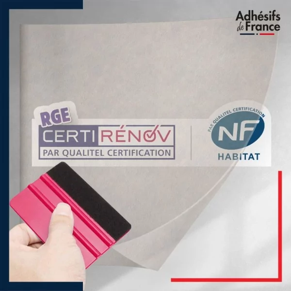 sticker sous film transfert logo Label CertiRénov RGE NF Habitat