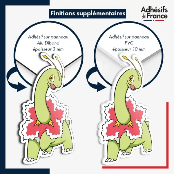 sticker sur plaque aluminium dibond ou panneau PVC Sticker Pokémon Meganium