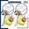 sticker sur plaque aluminium dibond ou panneau PVC Sticker Pokémon Feurisson