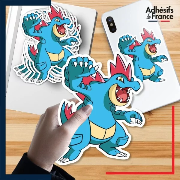 autocollant petit format Pokémon Aligatueur
