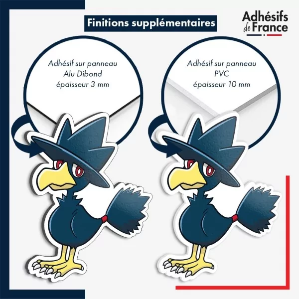 sticker sur plaque aluminium dibond ou panneau PVC Sticker Pokémon Cornebre