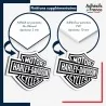 sticker sur plaque aluminium dibond ou panneau PVC Sticker Harley Davidson Motor Cycles (noir)