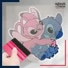 stickers sous film transfert Disney - Angel et Stitch câlin