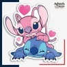 Sticker Disney - Angel et Stitch love