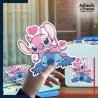 autocollant petit format Disney - Angel et Stitch love
