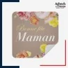 étiquette fêtes des mères - Motif fleurs naturelles