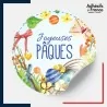 étiquette Pâques - Motif chasse aux œufs