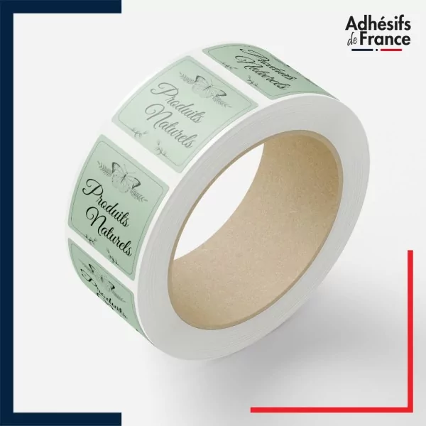 Rouleau d'étiquettes origine - Produits naturels - Motif papillons