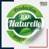 étiquette origine - Production 100% naturelle - Motif feuille