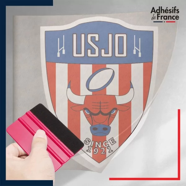 stickers sous film transfert logo rugby - USJO - Union Sportive Juillac Objat