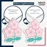 sticker sur plaque aluminium dibond ou panneau PVC logo rugby - Japon - Brave Blossoms (Les Fleurs courageuses)