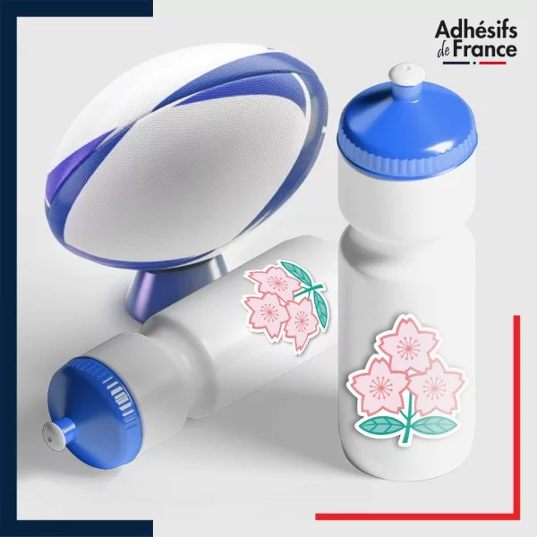 autocollant petit format logo équipe du Japon - Brave Blossoms (Les Fleurs courageuses)