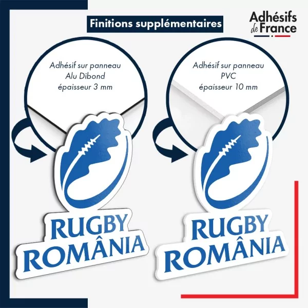 sticker sur plaque aluminium dibond ou panneau PVC logo rugby - Roumanie - Rugby România - Stejar (Les Chênes)