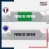 Vinyle adhésif de Tuyauterie norme NFX ou CLP - Purge de vapeur