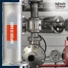 Marqueur tuyauterie norme française NFX vapeur - adhésif laminé colle forte - Vapeur 10 bars