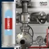 Marqueur tuyauterie norme française NFX air - adhésif laminé colle forte - HD compressé