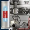 Marqueur tuyauterie norme française NFX air - adhésif laminé colle forte - Lavage haute pression