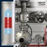 Marqueur tuyauterie norme française NFX air - adhésif laminé colle forte - Oil-free de l'air comprimé