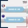 Vinyle adhésif de Tuyauterie norme NFX ou CLP - Travaux de l'air