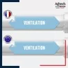 Vinyle adhésif de Tuyauterie norme NFX ou CLP - Ventilation