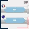 Vinyle adhésif de Tuyauterie norme NFX ou CLP - Bar