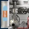 Marqueur tuyauterie norme française NFX air - adhésif laminé colle forte - Soufflage