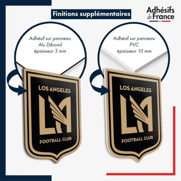 sticker sur plaque aluminium dibond ou panneau PVC logo football- Club Los Angeles FC