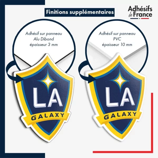 sticker sur plaque aluminium dibond ou panneau PVC logo football - Club Los Angeles Galaxy
