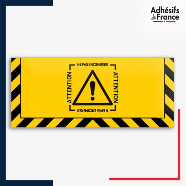 Adhésif sol antidérapant pictogramme Attention ne pas encombrer