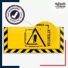 Adhésif sol antidérapant certifié indice R10 / DIN 51130 avec visuel pictogramme Attention ne pas encombrer