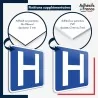 panneau adhésif logo hopital