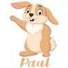 Sticker Lapine avec prénom personnalisable